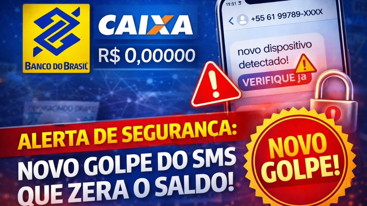 ALERTA DE SEGURANÇA: O novo golpe do SMS que zera o saldo do Banco do Brasil e da Caixa Econômica