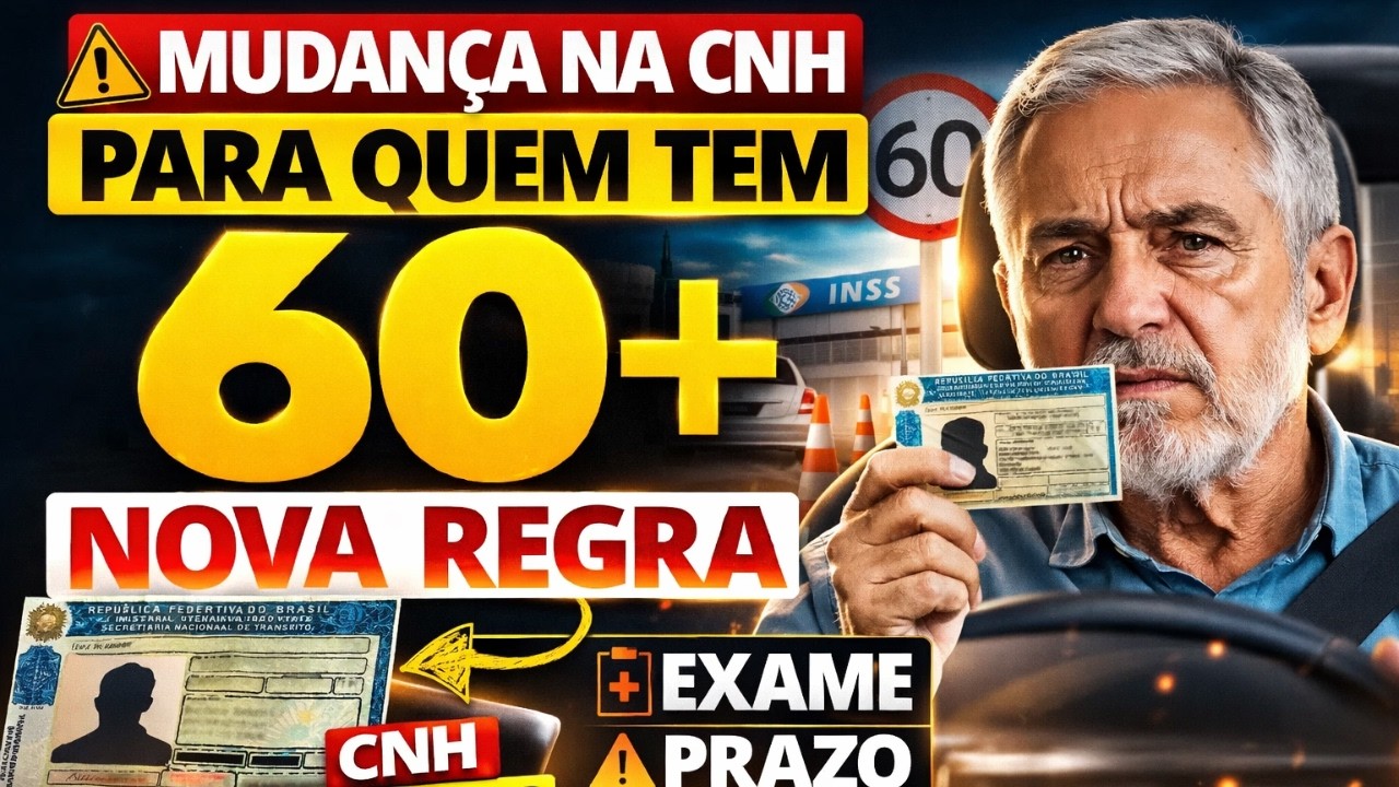 Nova Lei da CNH 2026: O que muda nas regras da carteira de motorista para quem tem 60, 70 e 80 anos